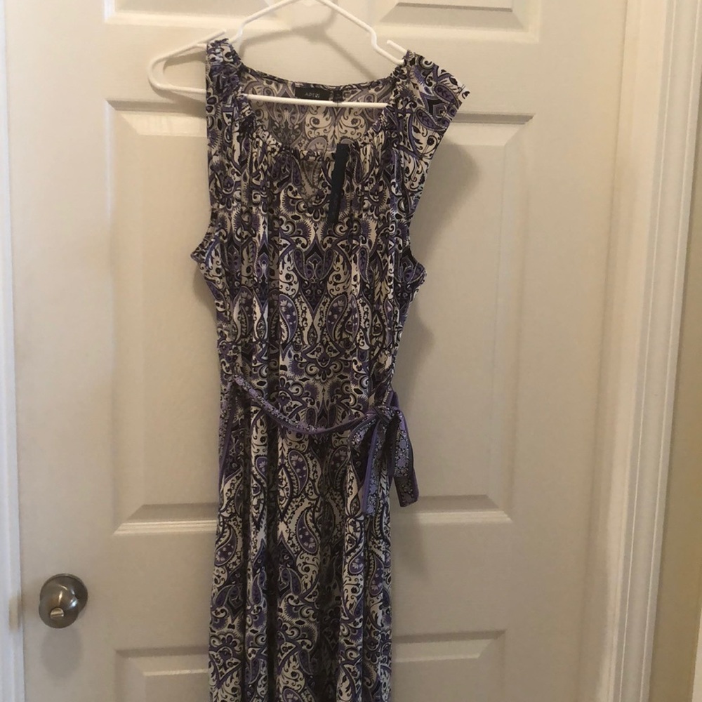 Apt. 9 Sleeveless Dress Purple Paisley Print